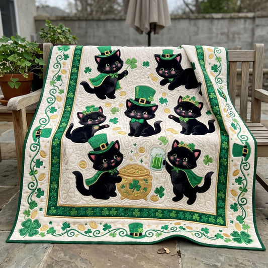 St. Patrick’s Lucky Black Kitty WN0705027CL Quilt