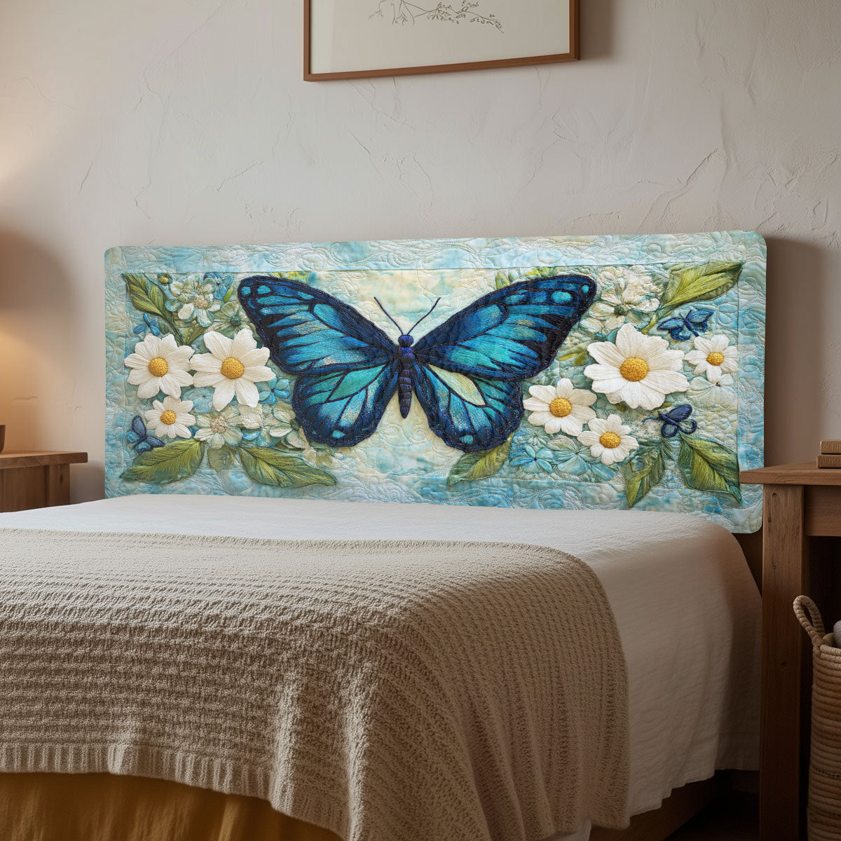 Butterfly Garden CW1812006CL Quilted Headboard Slipcover