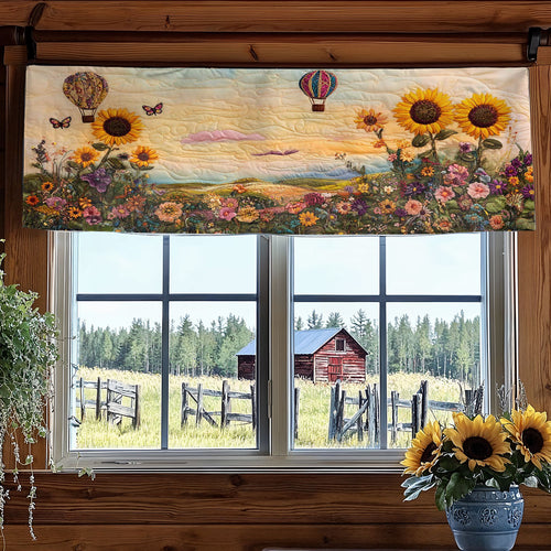 Sunflower Skies WN2003070CL Quilted Valance