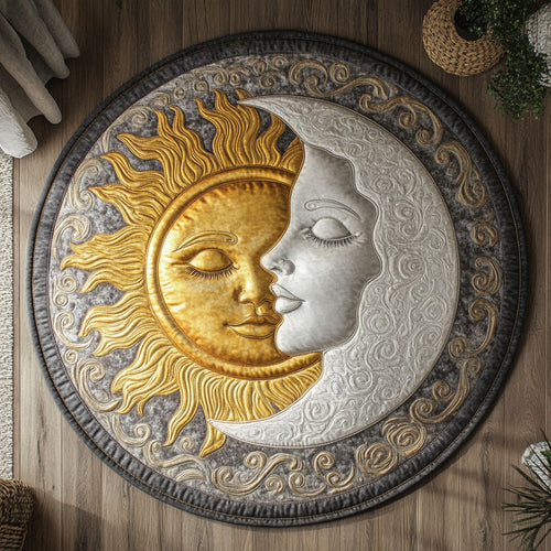 Sun & Moon Eternal KL0812017CL Quilted Round Mat