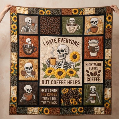 When I Drink Coffee XR1504013CL Quilt