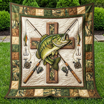 Faith And Fishing Bass WN1504006CL Quilt