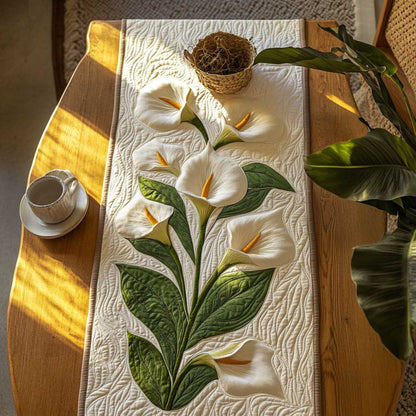 Elegant Calla Lilies WN2503065CL Quilted Table Runner