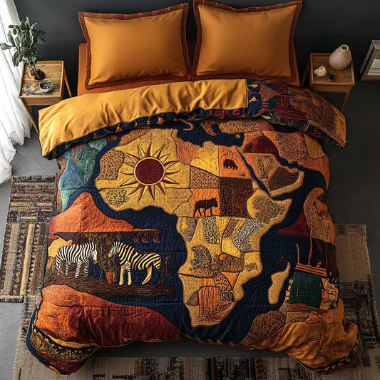 African Maps WN1103075CL Duvet Cover Set