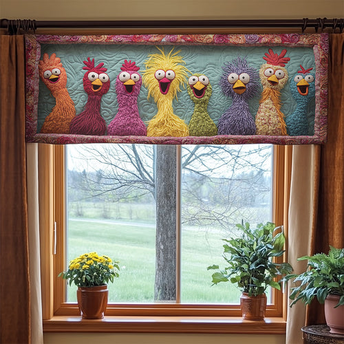 Chicken Jamboree WN1406053CL Quilted Valance
