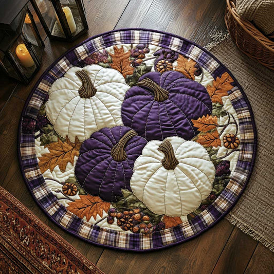 Pumpkin Whispers WN0804030CL Quilted Round Mat