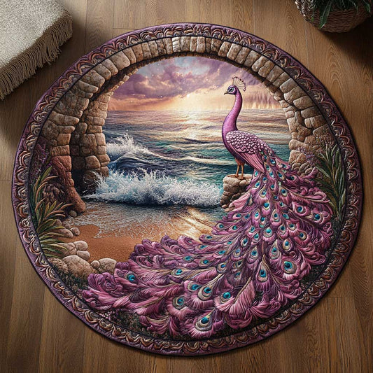 Luminous Peacock WN2904084CL Quilted Round Mat