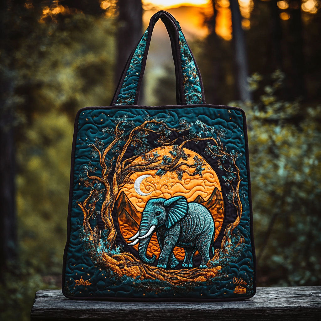 Elephant Horizon WN1010022CL Quilted Tote Bag