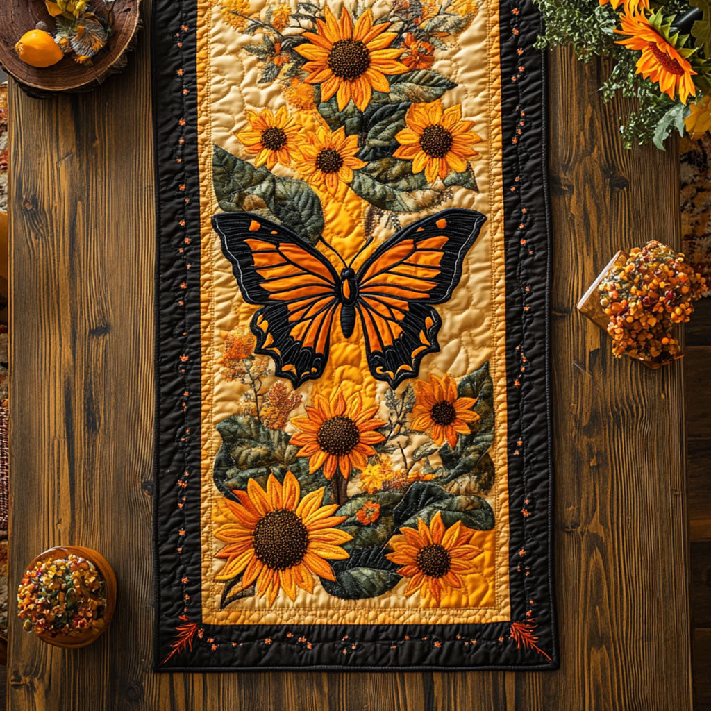Sunset Butterfly WN0107059CL Quilted Table Runner