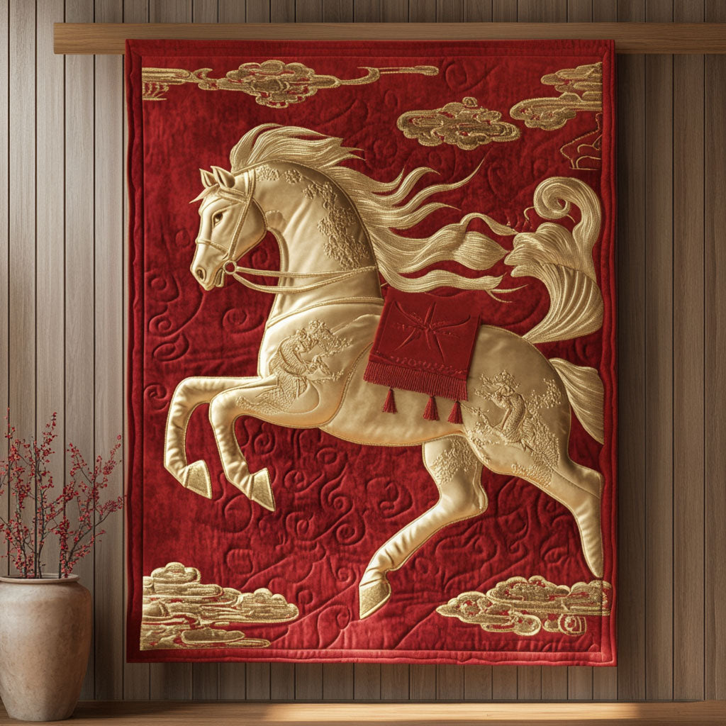 Celestial Wealth Horse KL0901049CL Quilt