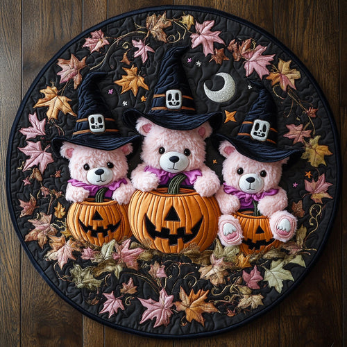 Twilight Blossom Teddy Bear WN1208088CL Quilted Round Mat