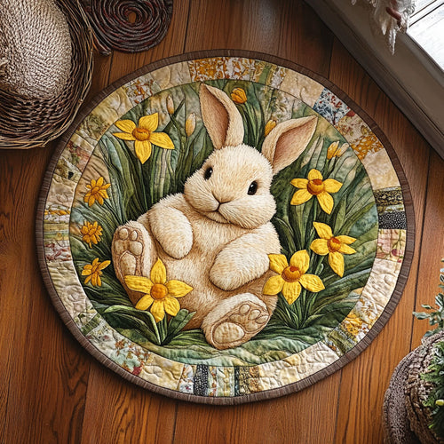 Bunny Blossom Grove WJ2507039CL Quilted Round Mat