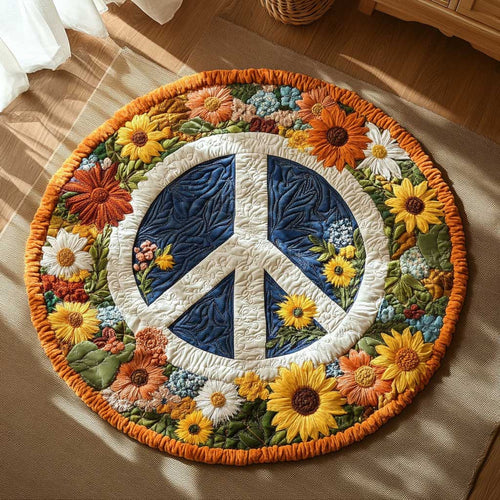 Sunshine Peace WN1605056CL Quilted Round Mat
