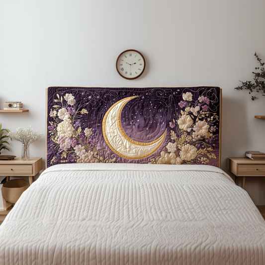 Blooming Enchanted Crescent QA0901023CL Quilted Headboard Slipcover