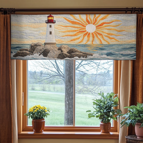 Sunrise Lighthouse WN0408071CL Quilted Valance