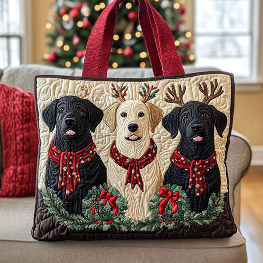 Labrador Knitted Joy WN1710070CL Quilted Tote Bag