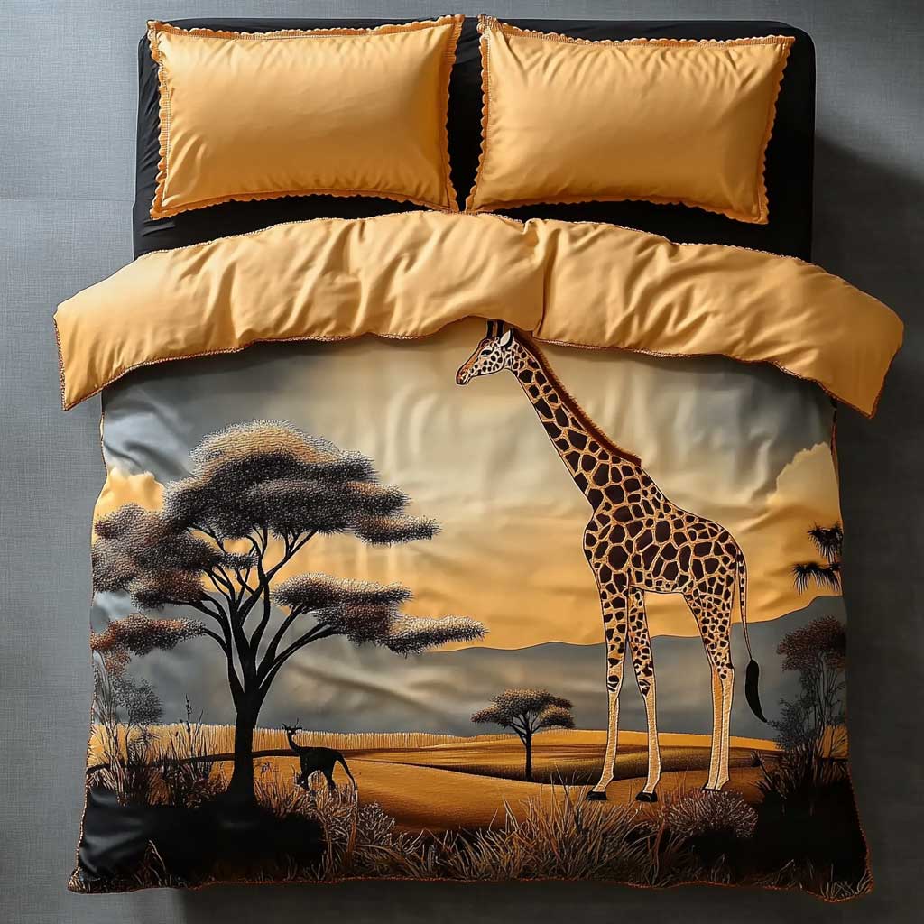 Serene African Giraffe WN0503004CL Duvet Cover Set