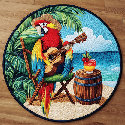 Island Guitar Parrot KL1912042CL Quilted Round Mat