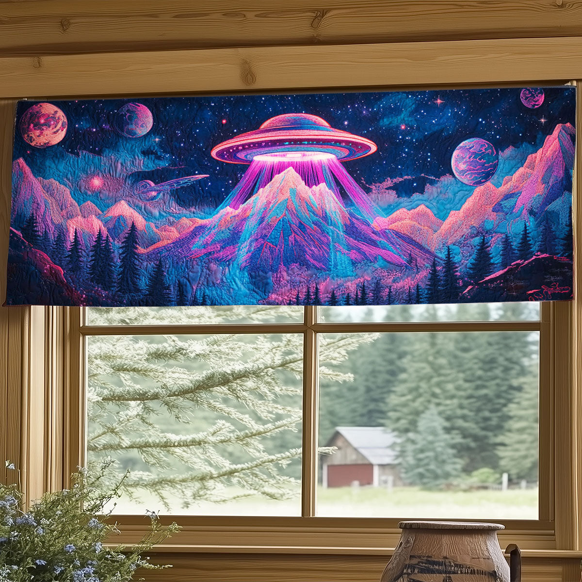 Sci-fi UFO WJ2203069CL Quilted Valance