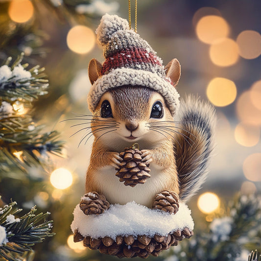 Squirrel Cozy Acorn WN1112096CL Christmas Ornament