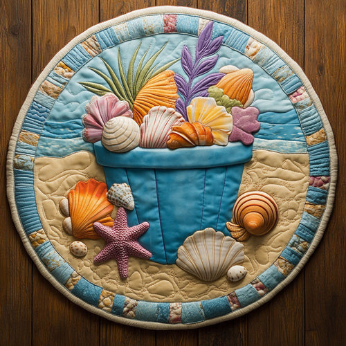 Seaside Treasure WJ1904055CL Quilted Round Mat