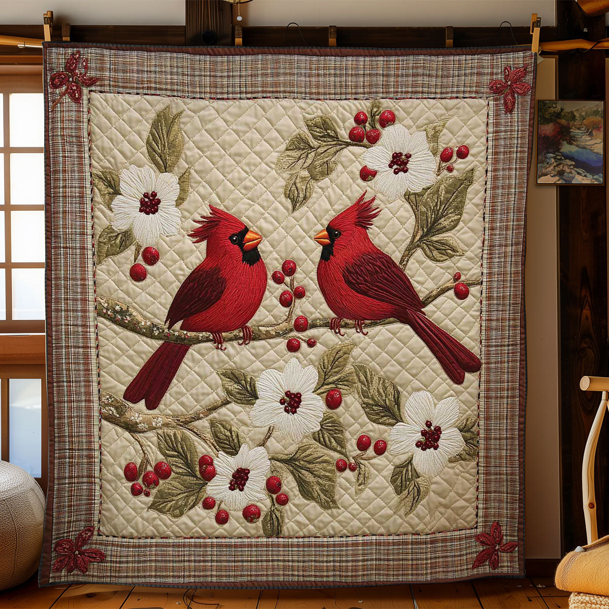 Winter Cardinal WN2002018CL Quilt