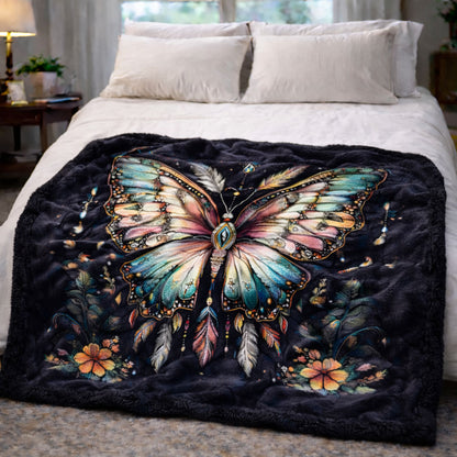Ethereal Butterfly Nights KL2901002CL Faux Fur Throw Blanket