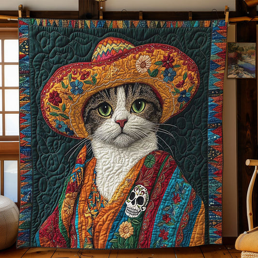 Colorful Fiesta Cat WN0302016CL Quilt