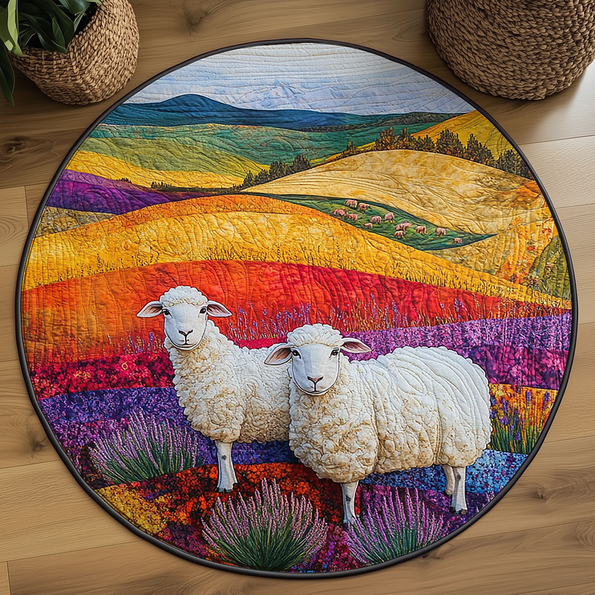 Valley Of The Fleece WJ1406053CL Quilted Round Mat