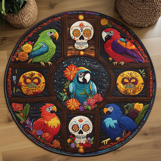 Candlelight Parrot WN2108014CL Quilted Round Mat