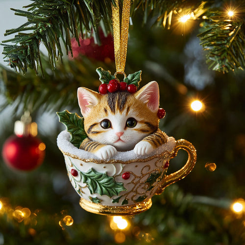 Cup Cat CP0312020CL Christmas Ornament