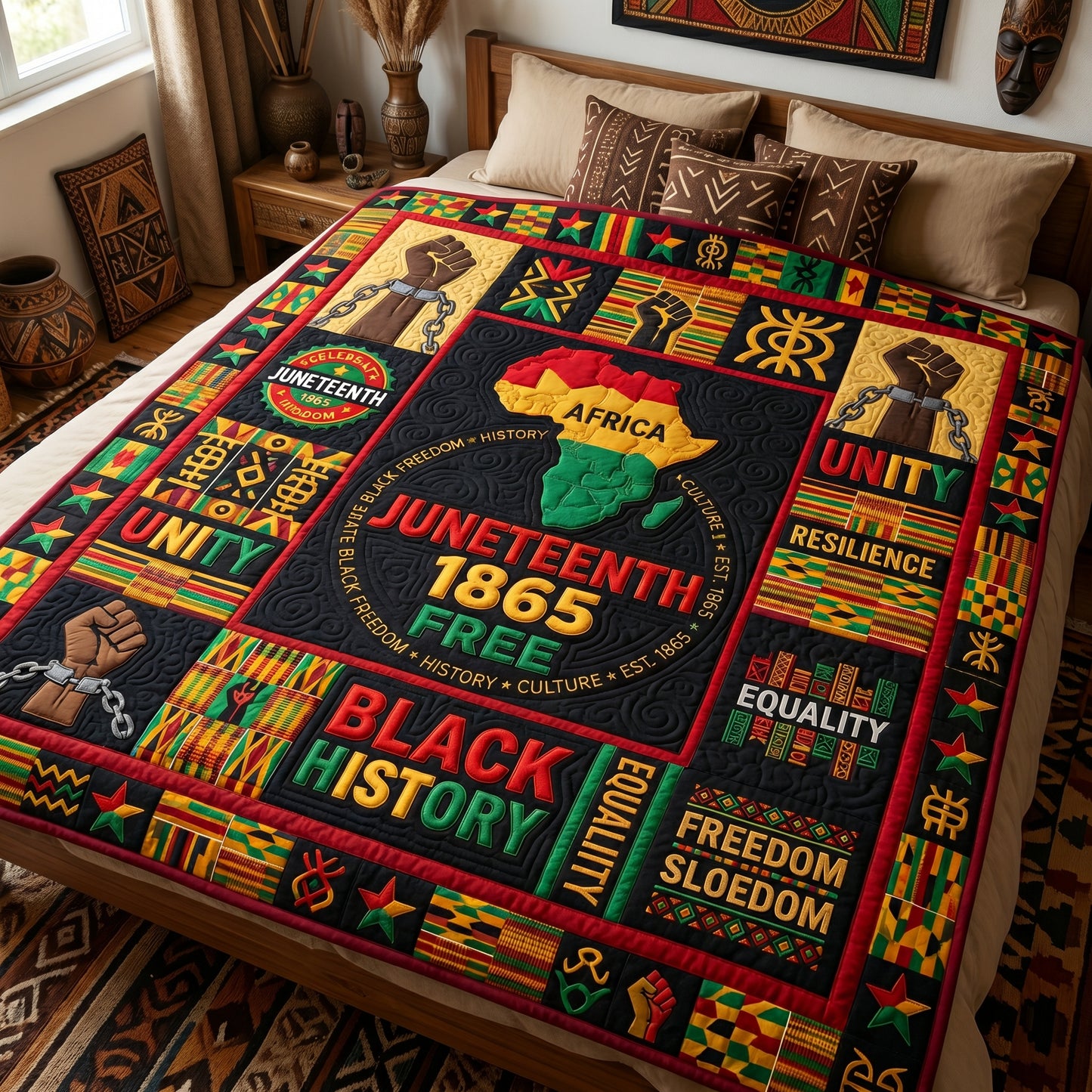 Juneteenth 1865 Free XR1404004CL Quilt
