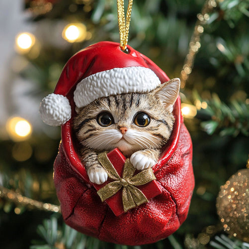 Santa Kitty CP2711042CL  Christmas Ornament