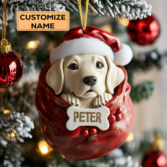 Labrador Christmas Dream CW0412024CL Personalized Christmas Ornament
