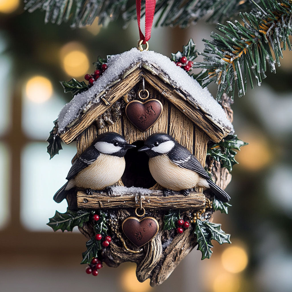 Icy Roof Chickadee WN2210035CL Christmas Ornament