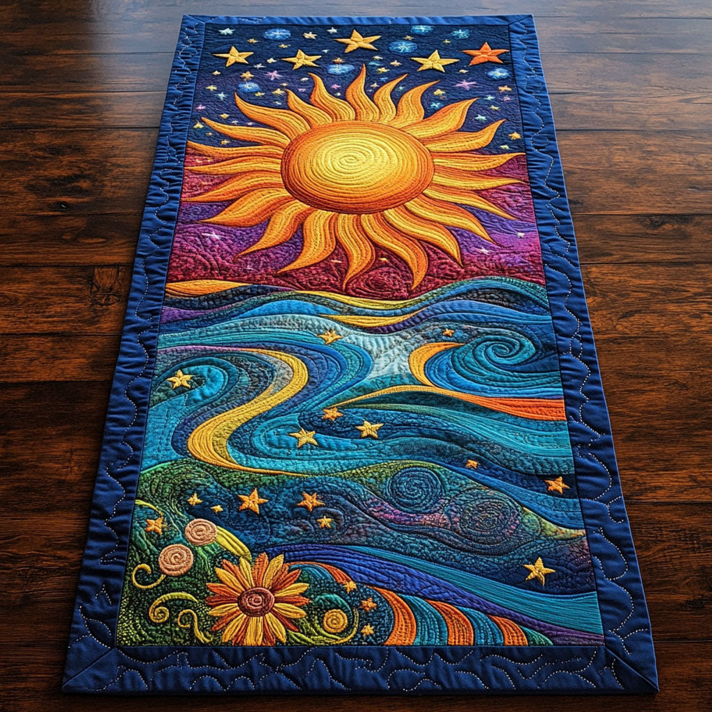 Whimsical Sun WJ0304032CL Quilted Table Runner
