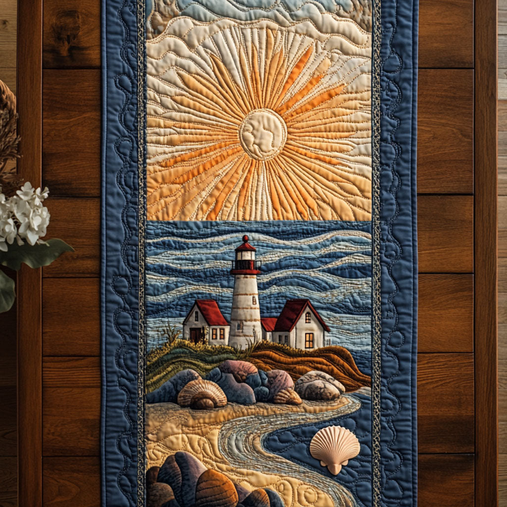 Morningbeam Lighthouse WN0408051CL Quilted Table Runner