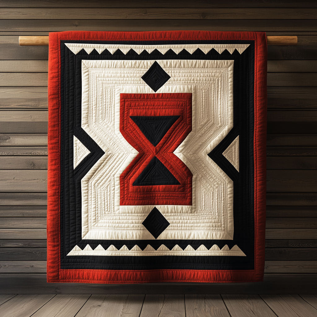 Crimson & Black Geometry KL1301042CL Quilt