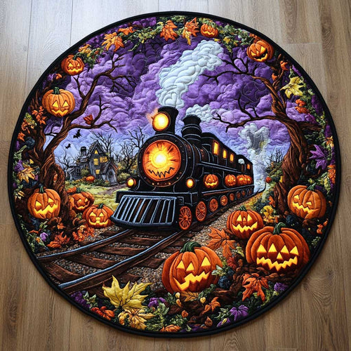 Forest Phantom Train WN1005020CL Quilted Round Mat