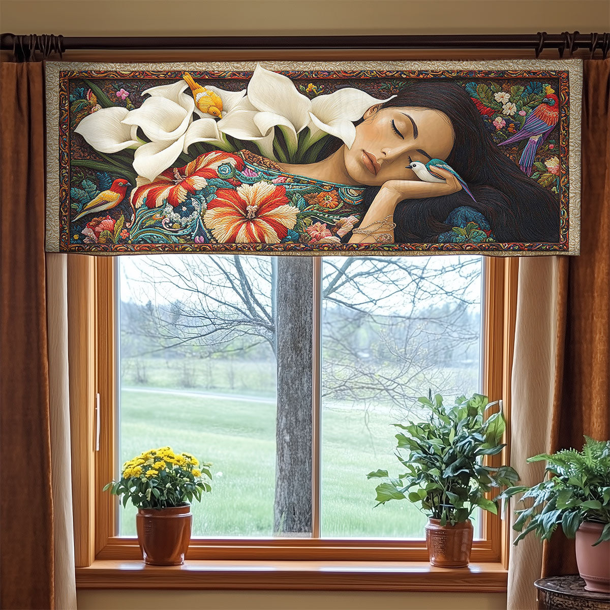 Floral Spirit Songline WN1706038CL Quilted Valance
