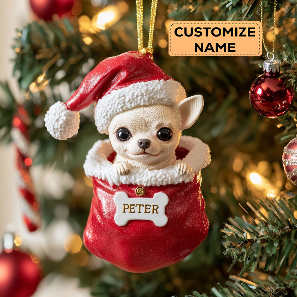 Chihuahua Holiday CW0412009CL Personalized Christmas Ornament