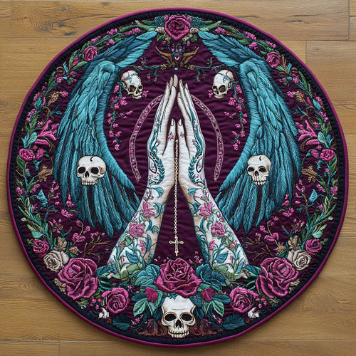 Sunlit Faith WN2708076CL Quilted Round Mat