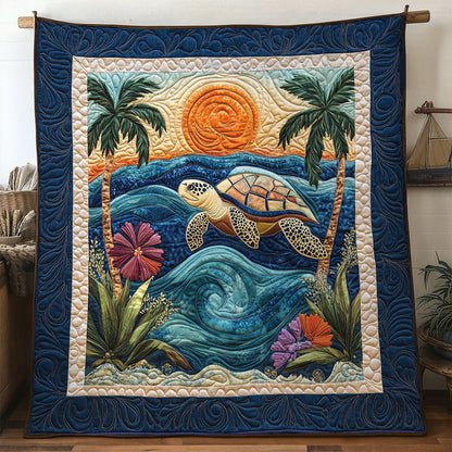 Tropical Turtle Sunset WN0904037CL Quilt