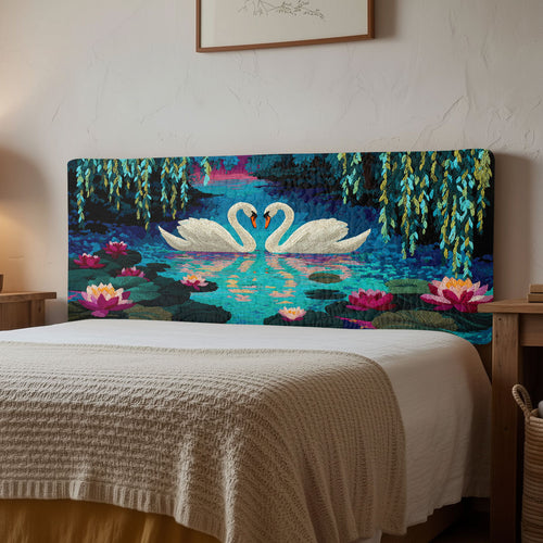 Swan Love CW0501024CL Quilted Headboard Slipcover