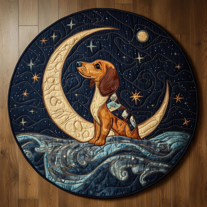 Starry Dachshund WN0807086CL Quilted Round Mat