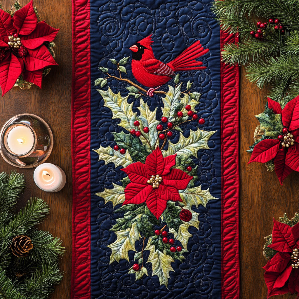 Red Cardinal WJ2304058CL Quilted Table Runner