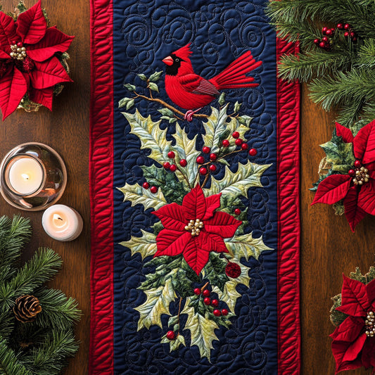 Red Cardinal WJ2304058CL Quilted Table Runner