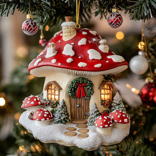 Mini Mushroom House CW2611058CL Christmas Ornament