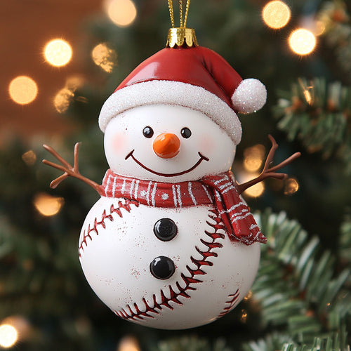 Snowman Baseball CW2311039CL Christmas Ornament