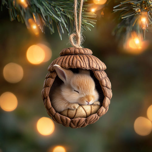 Rabbit Cozy Hearth WN2411065CL Christmas Ornament